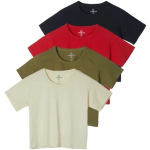 Women's Cotton Short Sleeve Crop Top